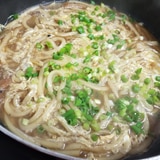 ジンギスカンの残り汁で☆リメイクうどん